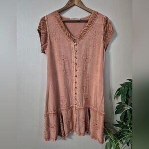 Vintage 90s embroidered dress